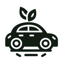 Eco car illustration. Conservation. Environmentally friendly. Save the world. Save nature. vector