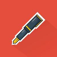 Illustration Vector of Pen in Flat Design