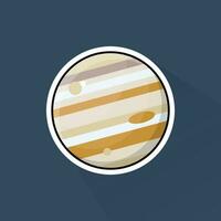 Illustration Vector of Jupiter in Flat Design