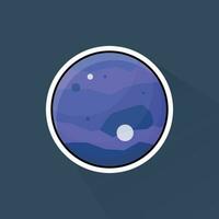 Illustration Vector of Neptune in Flat Design