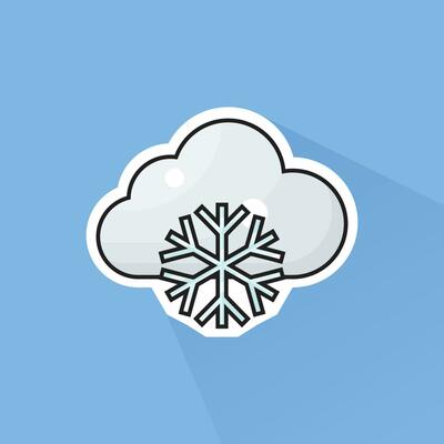 Illustration Vector of Snow Icon in Flat Design
