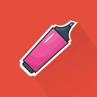 Illustration Vector of Highlighter in Flat Design