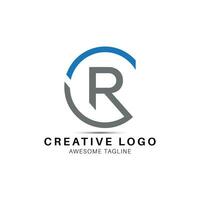 cr letra creativo logo diseño icono vector