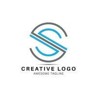 s letra creativo logo diseño icono vector