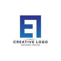 Ei letter creative logo design icon vector