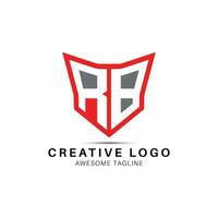 ab letra creativo logo diseño icono vector