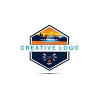 Creative Vintage logo design vector