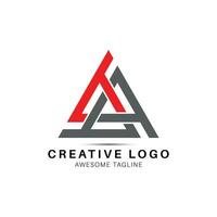 tay letra creativo triángulo forma logo diseño icono vector