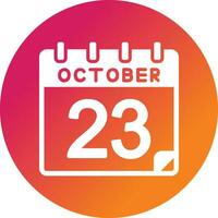 23 October Vector Icon