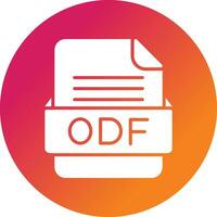 ODF File Format Vector Icon