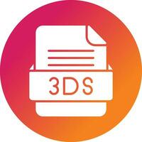 3DS File Format Vector Icon