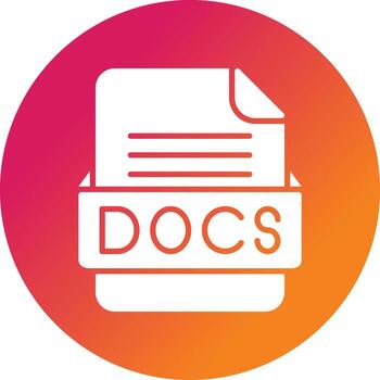 DOCS File Format Vector Icon