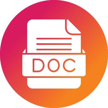 DOC File Format Vector Icon