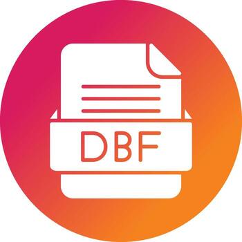 dbf archivo formato vector icono