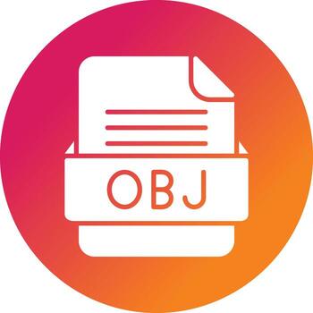 OBJ File Format Vector Icon