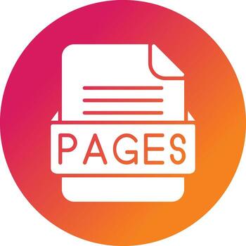 PAGES File Format Vector Icon
