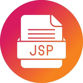 JSP File Format Vector Icon