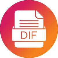DIF File Format Vector Icon