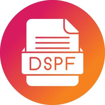 dspf archivo formato vector icono
