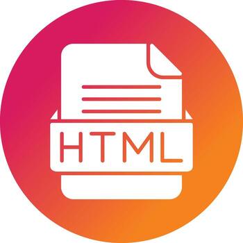 HTML File Format Vector Icon