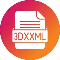 3DXXML File Format Vector Icon