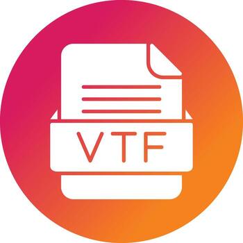 VTF File Format Vector Icon
