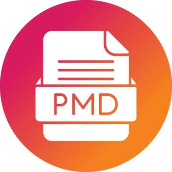 pmd archivo formato vector icono