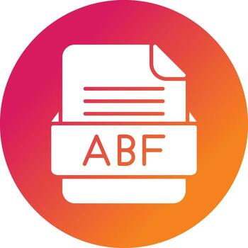 abf archivo formato vector icono
