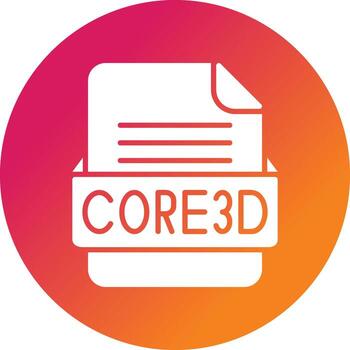 core3d archivo formato vector icono