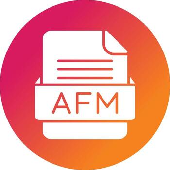 AFM File Format Vector Icon