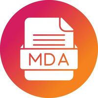 MDA File Format Vector Icon