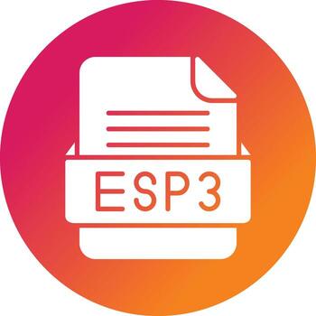 ESP3 File Format Vector Icon