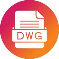 DWG File Format Vector Icon