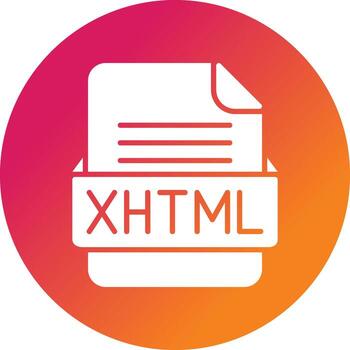 xhtml archivo formato vector icono