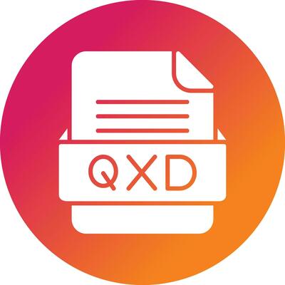 QXD File Format Vector Icon