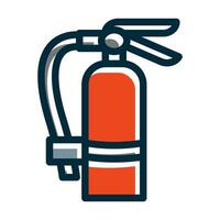 Fire Extinguisher Vector Thick Line Filled Dark Colors