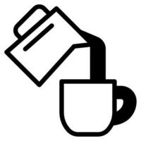 Latte Art Icon Illustration, for UIUX, infographic, etc vector