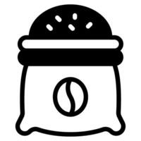 café saco icono ilustración, para uiux, infografía, etc vector