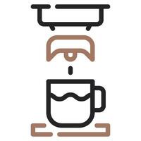 Café exprés Disparo icono ilustración, para uiux, infografía, etc vector