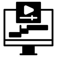 editing video icon for web, UIUX, infographic, etc vector