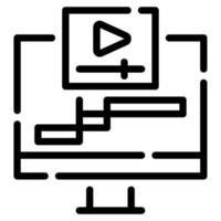 editing video icon for web, UIUX, infographic, etc vector