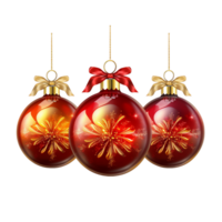 Weihnachten Ornament Bälle ai generativ png