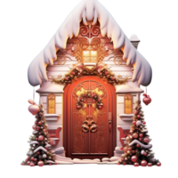 Ginger house with a decorations smooth lighting Ai Generative png