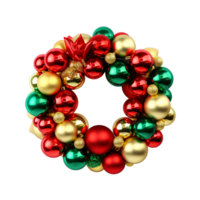 Christmas Gold Wreath Ai Generative png
