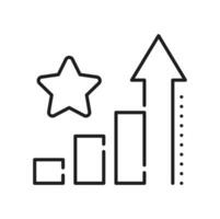 clasificación dorado estrella premio y otorgar, grado crecimiento vector