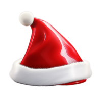 naturaliste 3d version de Père Noël claus chapeau ai génératif png