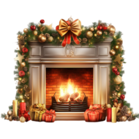 Christmas Santa Claus Chimney Ai Generative png