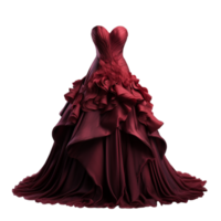 A woman in a red dress and red roses Ai Generative png