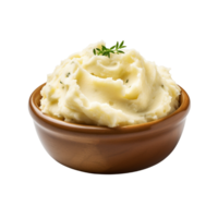 Mashed Potato on a Bowl Ai Generative png