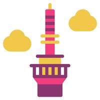 Namsan torre icono ilustración, para uiux, infografía, etc vector